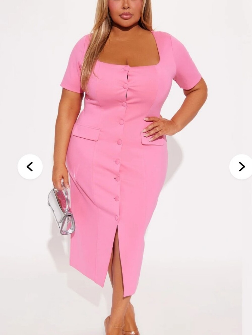 Fashion‎ Nova Womens 1X Pink Dress